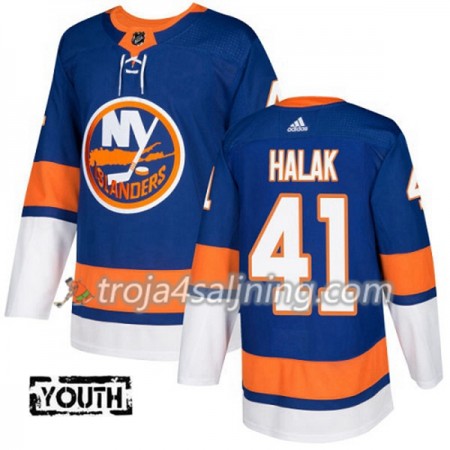New York Islanders tröja Jaroslav Halak 41 Adidas 2017-2018 Blå Authentic - NHL Tröjor Barn